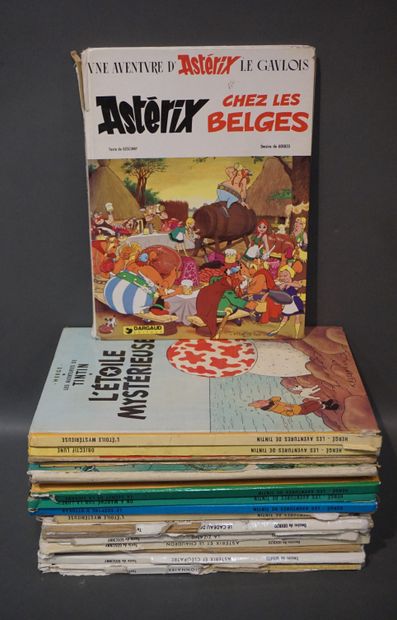 null Manette de 16 bandes dessinées "Astérix" et "Tintin" (en l'état). (Vte 26/1...