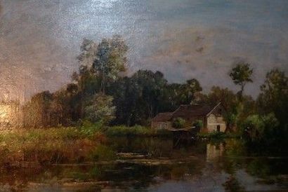 Maurice LÉVIS (1860-1940) Moulin dans les grands arbres

Huile sur toile 

Signée...