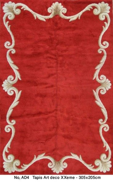 null Tapis moderne en laine rouge coquelicot, circa 1950

composé d’une bordure naturelle...