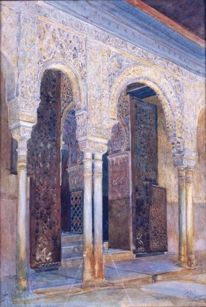 René BINET René BINET : 
« Intérieur de mosquée », 
aquarelle