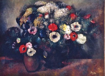 null Paul-Élie GERNEZ (1888-1948) : 
" Bouquet de fleurs, vers 1925 ", 
hst, 67 x...