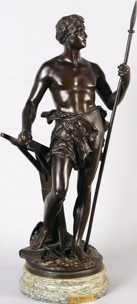null RANCOULET : « Le Travail »,
bronze, 70 cm