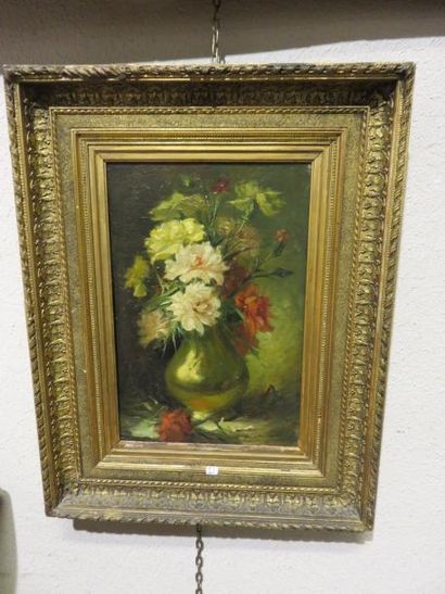 Luigi Moretti (1884-1950) «Vase de fleurs» circa 1920.
Huile sur carton.
Signée en...