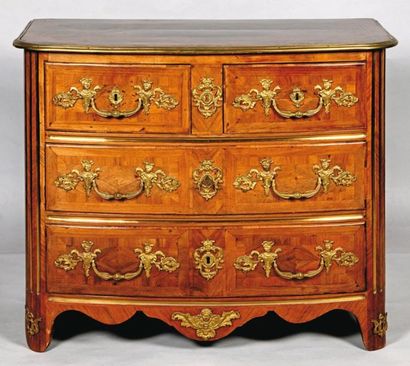 null Commode en bois de placage, ép. XVIIIe, 81 x 97 x 50 cm