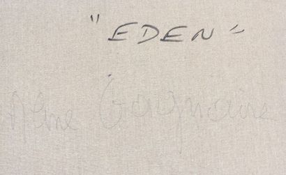null Aline GAGNAIRE (1911-1997).

"Eden" - 1942.

Huile et gouache sur toile.

Signée...