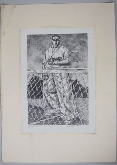 null Rolf LUKASCHEWSKI (né en 1947)

Der Tennisspieler - 1974

Crayon gras sur papier.

Signé...