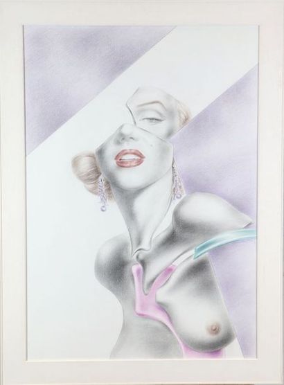 null Dimitrije POPOVIC (né en 1951).

Marilyn Monroe - 1992

Crayons de couleur sur...