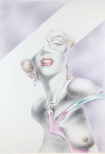 null Dimitrije POPOVIC (né en 1951).

Marilyn Monroe - 1992

Crayons de couleur sur...