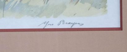 null Yves BRAYER (1907-1990).

Village du Midi.

Lithographie sur papier Japon, signée...