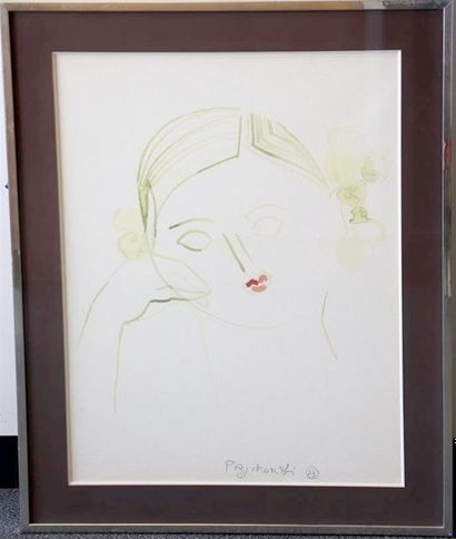 null Danielle PRIJIKORSKI (né en 1942).

Une femme.

Aquarelle sur papier, signée...