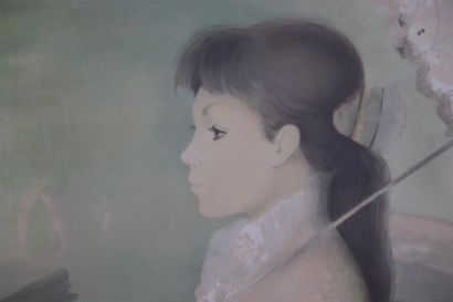 null Guy SERADOUR (1922-2007).

Jeune femme dans une calèche.

Lithographie signée...
