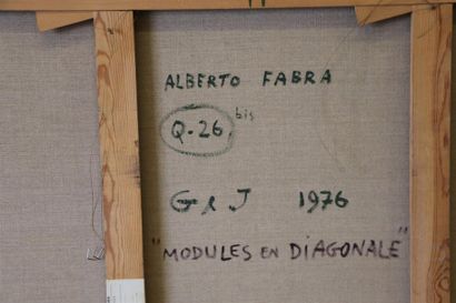 null Alberto FABRA (1920-2011).

Modules en diagonale, 1976.

Acrylique sur toile.

H_150...