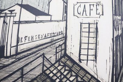 null Bernard BUFFET (1928-1999).

Café de banlieue.

Lithographie, signée au crayon...