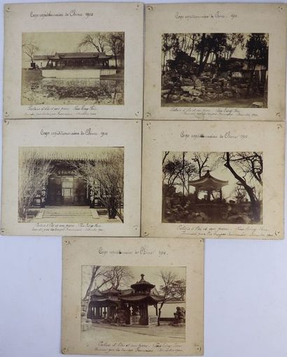 null Corps expéditionnaire de Chine, 1900.

Le Palais d'été.

Cinq photographies...