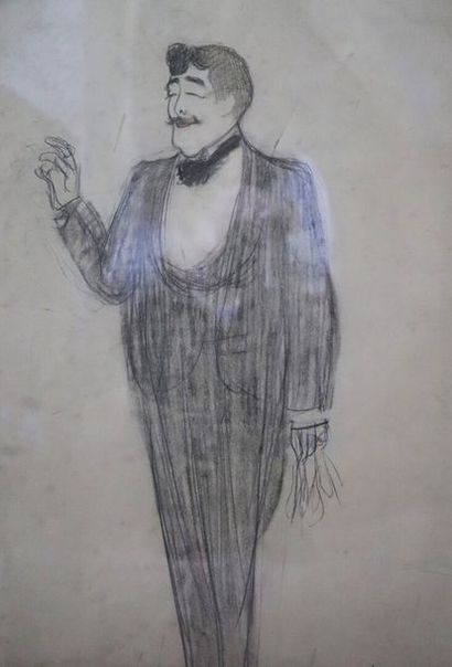 null Leonetto CAPPIELLO (1875-1942).

Portrait de Jean Lorrain.

Dessin au crayon...