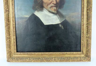 null Ecole FRANÇAISE vers 1660.

Portrait d'un abbé.

Huile sur toile.

H_65,5 cm...