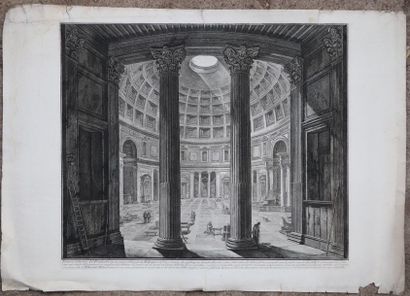 null Giovanni Battista PIRANESI (1720-1778).

Veduta interna del Panteon (1768).

XVIIIème...