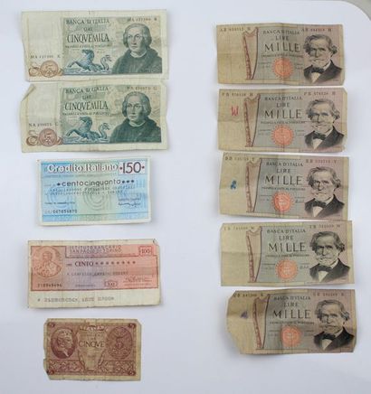 null Collection de billets de France et de l'étranger anciens.

On y joint des obligations...