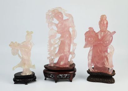 CHINE, XXème siècle.

Trois statuettes en...