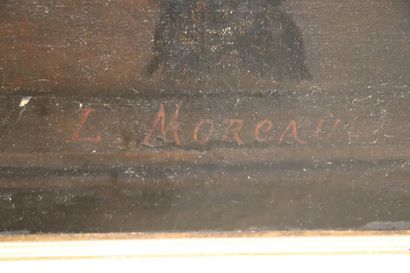 null Ecole française de la fin du XIXème siècle, L. MOREAU.

Retour de chasse.

Importante...