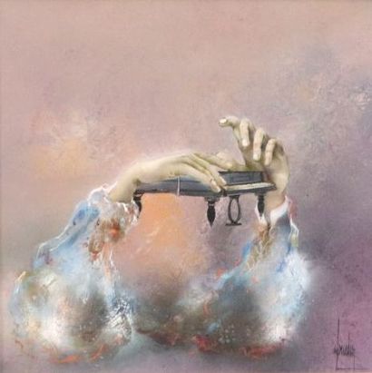null Bernard LOUEDIN (born 1938).

Piano Sonata No. III, 1994.

Oil on canvas, signed...