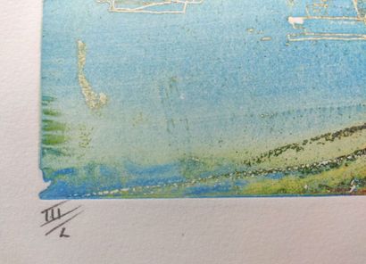 null Shoichi HASEGAWA (né en 1929).

Bord de fleuve.

Carborandum, signé au crayon...