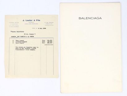 null Janine JANET (1913-2000) projet de vitrine pour les parfums BALENCIAGA. 

Vitrines...