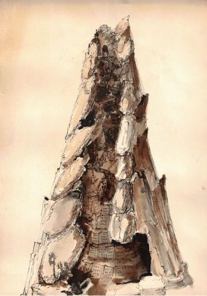 null Janine JANET (1913-2000).

Tour de Babel et sculptures, pour BALENCIAGA.

Deux...