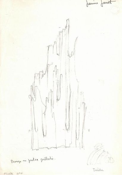 null Janine JANET (1913-2000).

Tour de Babel et sculptures, pour BALENCIAGA.

Deux...