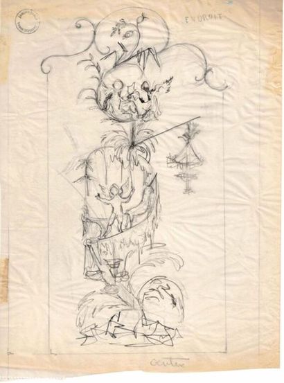null Janine JANET (1913-2000) pour BALENCIAGA.

Ensemble de quatre dessins tels que...