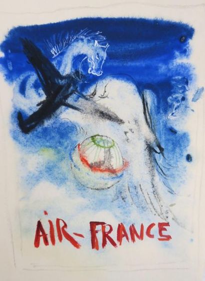 null Janine JANET (1913-2000), pour AIR FRANCE & boutiques.

Ensemble de quatre dessins,...