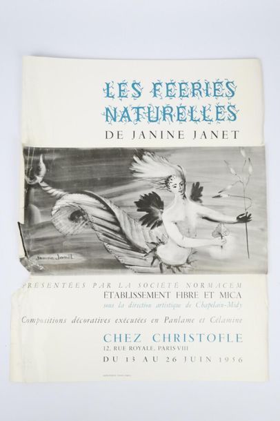 null Janine JANET (1913-2000) projet Exposition Les Féeries naturelles pour CHRISTOFLE.

Paravent...