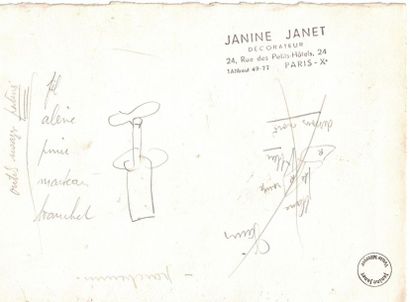 null Janine JANET (1913-2000) Projets de réalisation de vitrines pour EMERAUDE.



Vitrine...