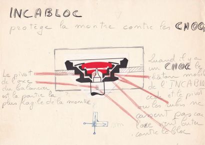 null Janine JANET (1913-2000) pour INCABLOC, 1953.

Ensemble comprenant un dessin...
