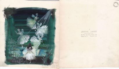 null Janine JANET (1913-2000) pour LANVIN.

Les fées. 

Ensemble de douze dessins...