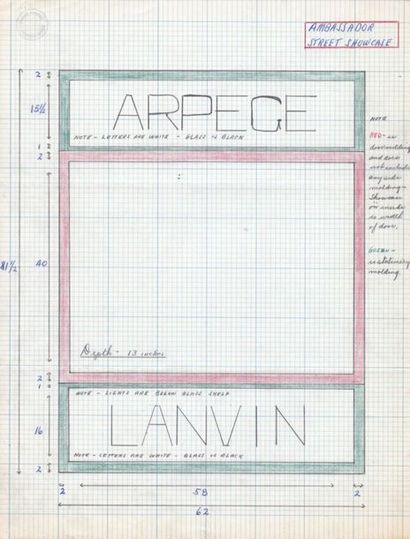 null Janine JANET (1913-2000) pour LANVIN. 

ARPEGE.

Projets de vitrine.



Trois...
