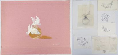 null Janine JANET (1913-2000) pour NINA RICCI. 

Couple de colombes sur un flacon....