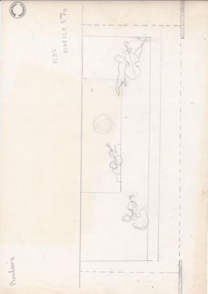 null Janine JANET (1913-2000) pour la lainière de ROUBAIX.

Ensemble de neuf dessins,...