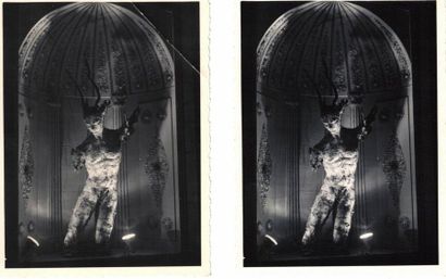 null Janine JANET (1913-2000) projet de vitrine Faune et Nymphes pour BALENCIAGA,...