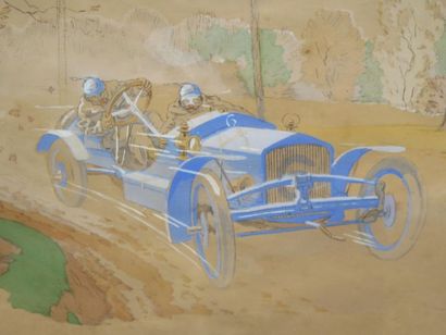 null Ernest MONTAUT (1879-1909).

Coupe des voiturettes, Sizaire et Naudin.

Lithographie...