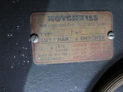 null HOTCHKISS 615 15 hp

8927 KM meter

Chassis No.: 33083

1st circulation 01/01/1934

French...