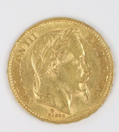 null Pièce de 20 francs or Napoléon III tête nue.

1869.

6,44 grammes