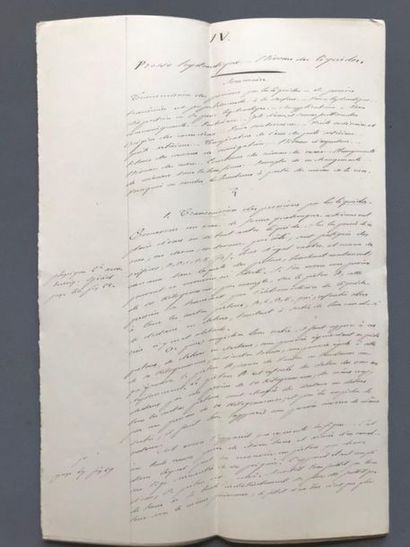 null FABRE (Jean-Henri). [Physique]. Manuscrit autographe. S.l.n.d. [ca. 1875], 232...
