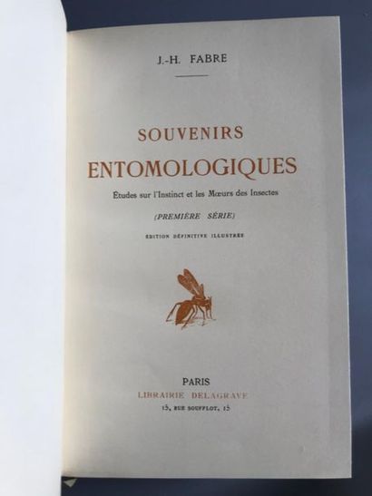 null FABRE, Jean-Henri.

Souvenirs entomologiques. Etudes sur l'instinct et les moeurs...