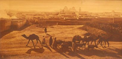null Deux vues de Tunisie (Kairouan) des photographes orientalistes Rudolf LEHNERT...