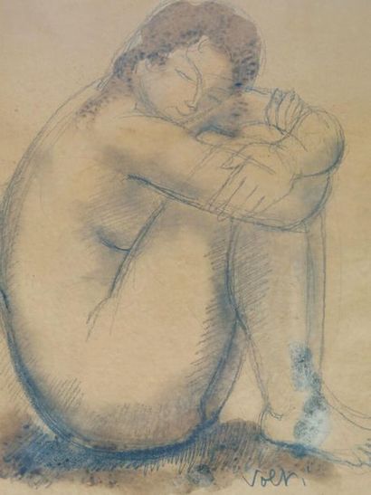 null Antoniucci VOLTI (1915-1989).

Femme nue assise.

Dessin au crayon et lavis...
