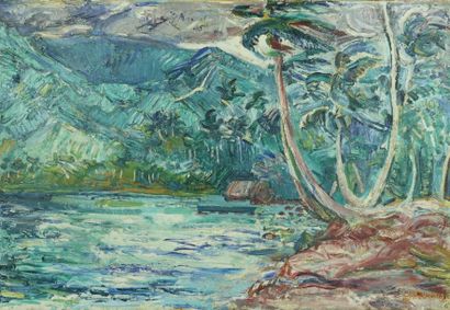 Adriaan Herman GOUWE (1875-1965). 
Paysage...