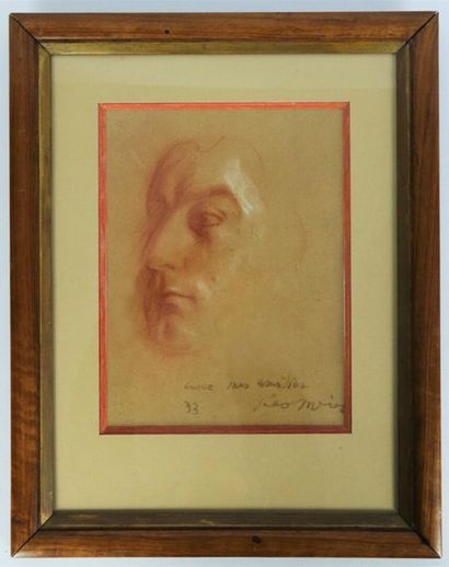 null Theo MEIER (1908-1982).

Portrait de Gabriel Gomichon des Granges, de profil.

Dessin...