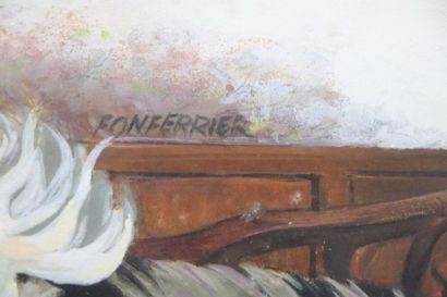 null Pierre FONFERRIER (né en 1939). 

Le Sirop. 

Gouache sur papier signé.

H_50...