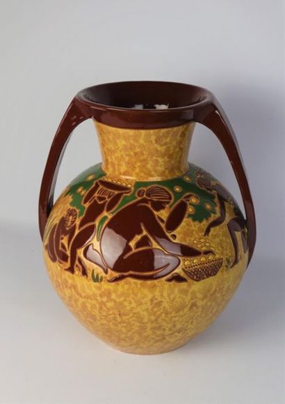 null Georges TRIBOUT (1884-1962) & MONTIÈRES. 

Grand vase, circa 1921.

Céramique...